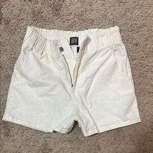 BDG White High Waisted Mom Shorts